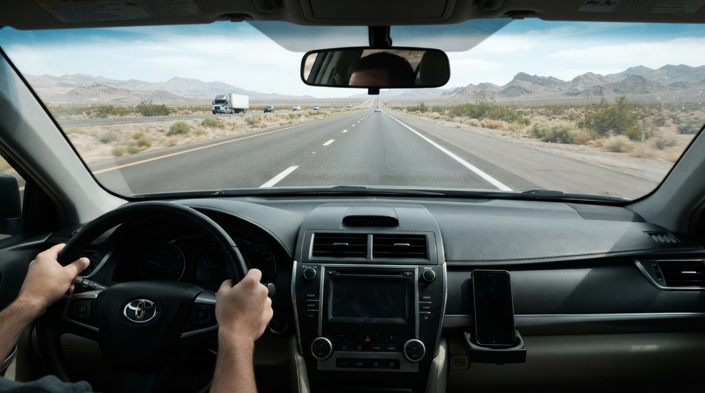 Distracted driving risk showing how far a vehicle travels in five seconds